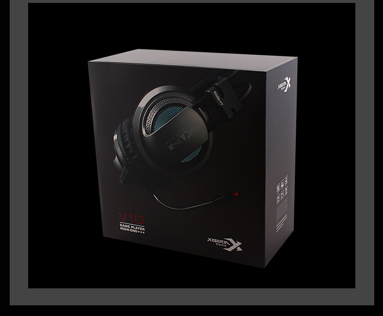 XIBERIA V10U PC Gaming Headset Surround Sound Over-Ear Headphones with Mic Volume Control - Gray