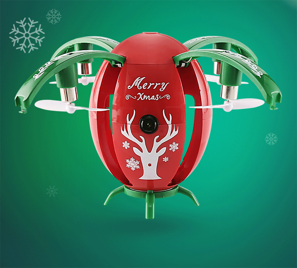 JJRC H66 X-mas Egg 720P WIFI FPV Selfie Drone with Gravity Sensor Transmitter Altitude Hold Mode RC Quadcopter RTF - Red