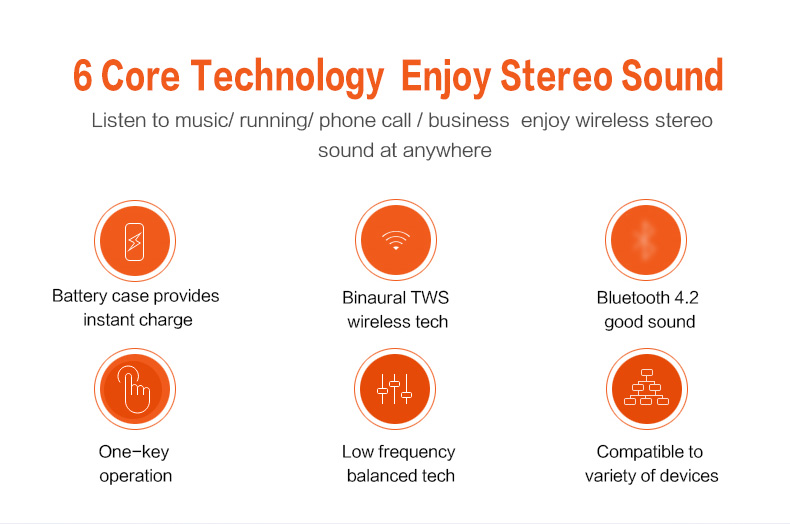 SYLLABLE D9 TWS Bluetooth Earbuds with Charging Dock One Key Operation Sweatproof - Black