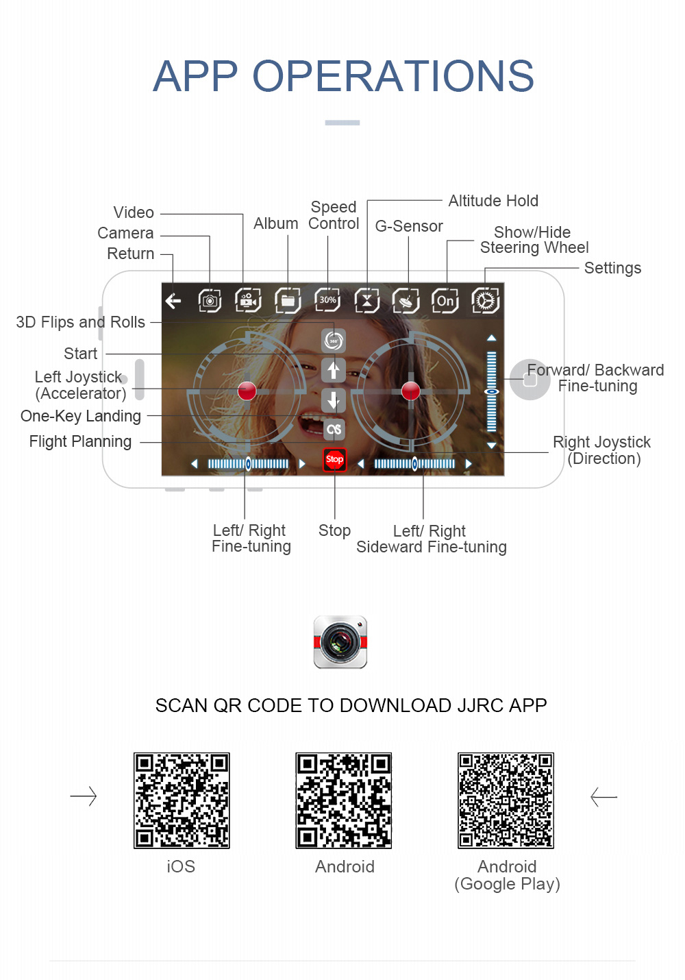 JJRC H47 ELFIE Plus 720P WIFI FPV Foldable Selfie Drone With Gravity Sensor Control Altitude Hold Mode RTF - Blue