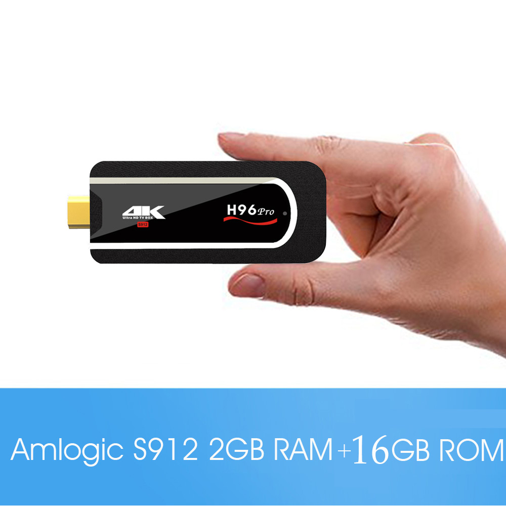 H96 Pro KODI 17.3 2GB/16GB 4K TV Dongle Android 7.1.1 Amlogic S912 WIFI Bluetooth 4.1 HEVC H.265 Decoding VP9 HDR