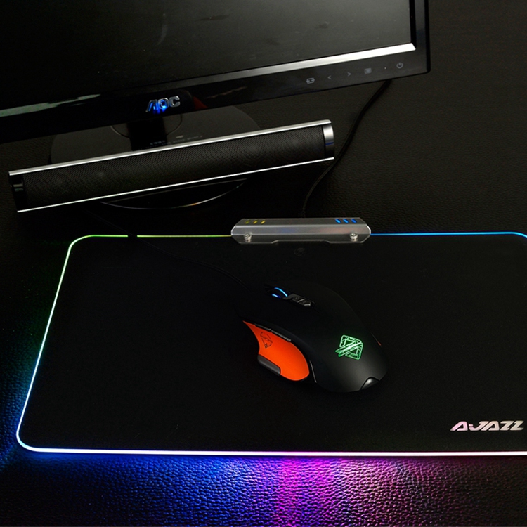 Ajazz AJPAD RGB Lighting USB 2.0 Hard Gaming Mouse Multiple Lighting Modes Pad Plug And Play 35 * 25 * 0.36cm - Black