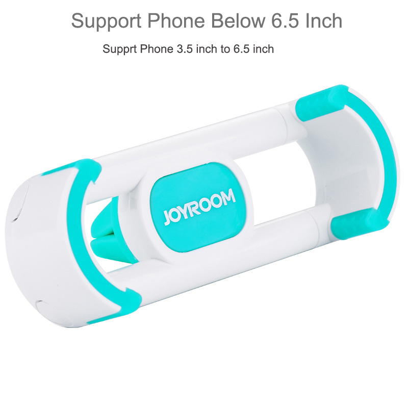 Joyroom JR-ZS110 Car Phone Holder Air Vent Mount Car Holder 360 Degree Rotation Support Mobile Car Stand - Gray + White