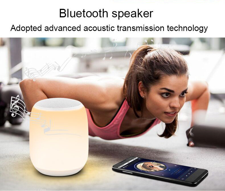 Q5 Portable Bluetooth Speaker Music Lamp Adjustable Atmosphere Led Lights - White