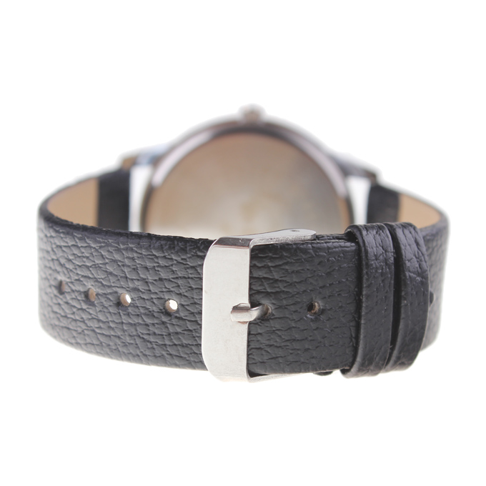 Black Cat Fashion Leather Strap Wrist Watches Round Analoy Watch for Women -Black