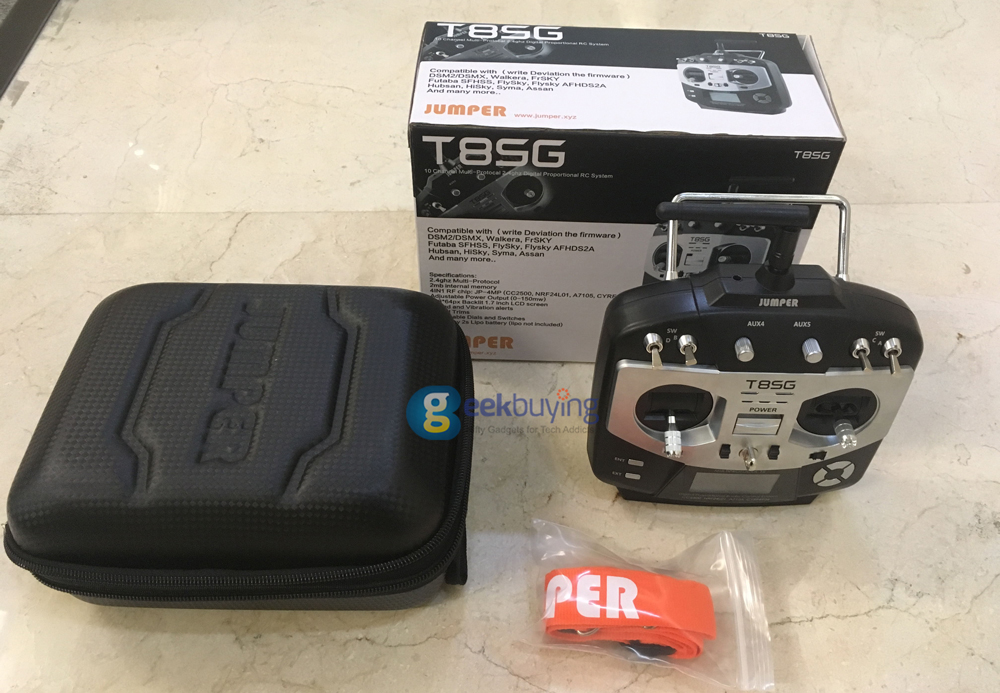 Jumper T8SG Multi-Protocal 2.4G 10CH Compact Remote Control for Frsky Futaba Flysky DSM2 Walkera Devo - Mode 1