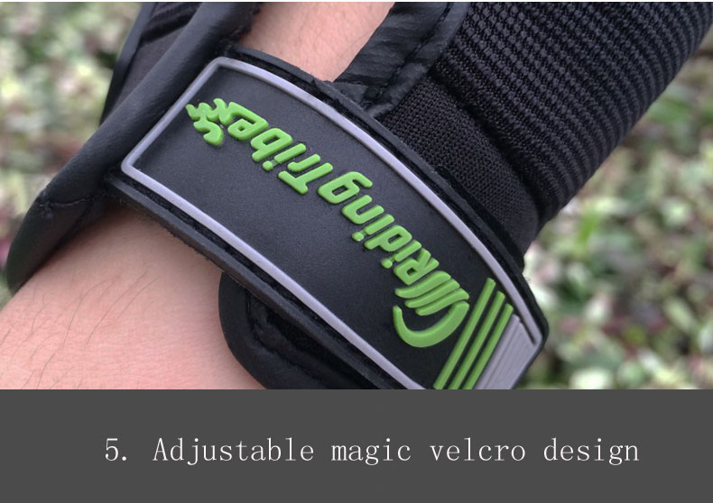 Riding Tribe MCS-17 Long Finger Motorcycle Racing Gloves Anti-slip Touch Screen Gloves for Motorbike M/L/XL - Black
