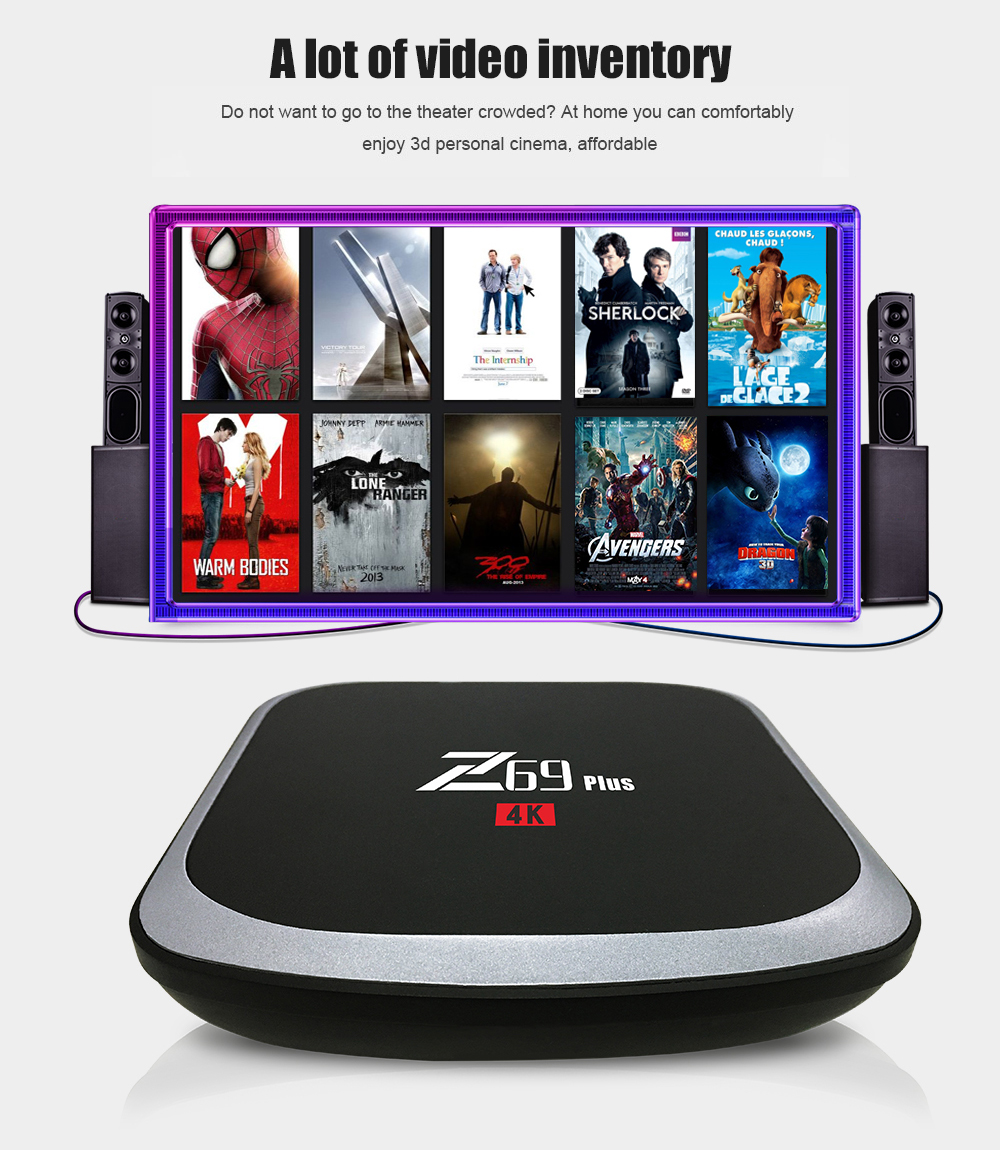 Z69 Plus Android 7.1.2 Amlogic S912 3GB/32GB KODI 17.3 4K TV BOX 802.11AC WIFI Gigabit LAN Bluetooth HDMI