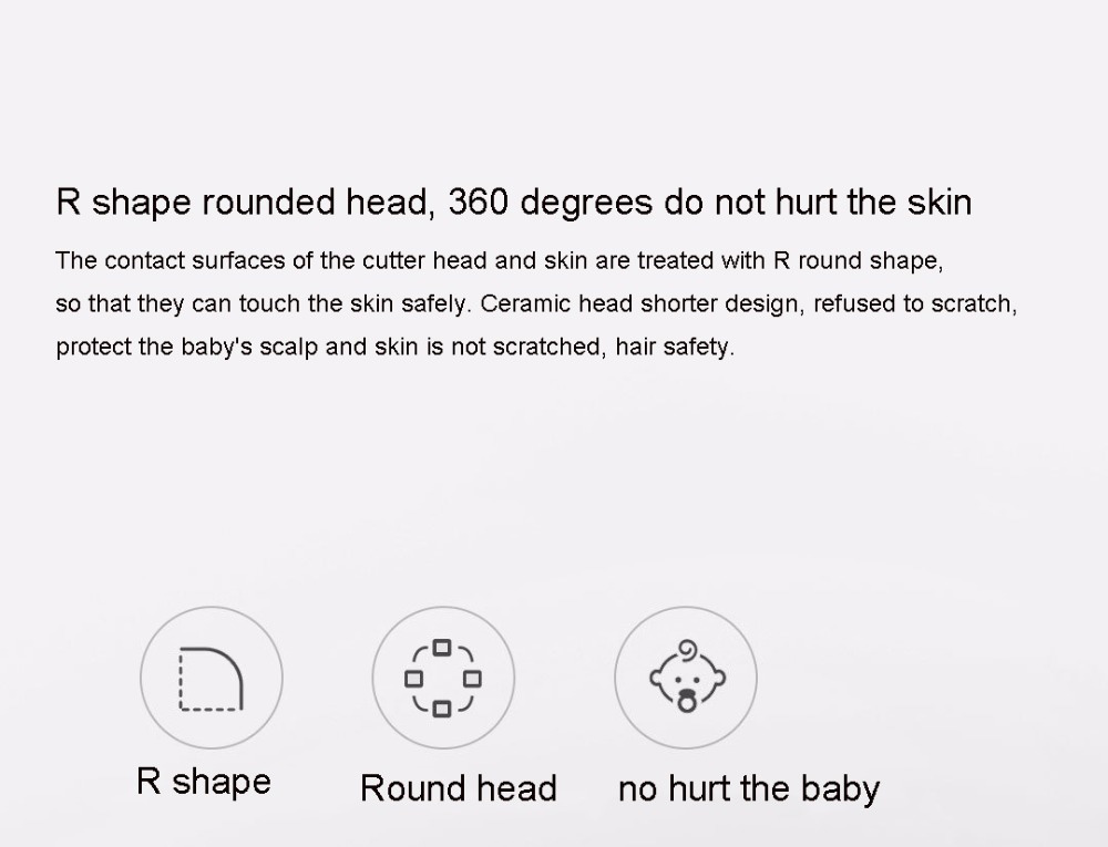 Xiaomi Yueli Electric Hair Clipper Safe Waterproof Silent Motor Rechageable Hair Cutter for Children -Orange