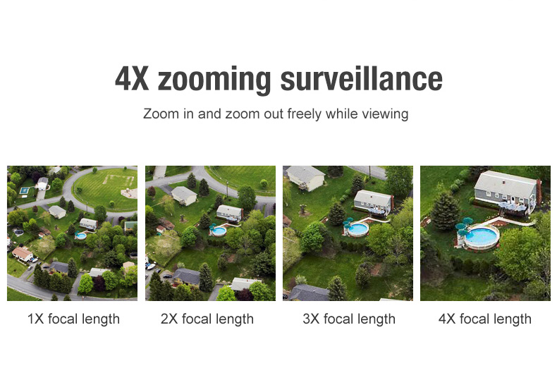 Vstarcam C34S-X4 1080P IP Camera 4X Optical Zoom Dual IR-CUT CMOS Motion Detection IP6 Waterproof Outdoor Camera -White