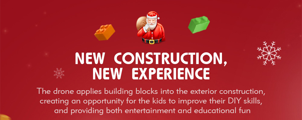 JJRC H67 Flying Santa Claus 2.4G 4CH 6-Axis Headless Mode Toy Brick RC Quadcopter RTF - White