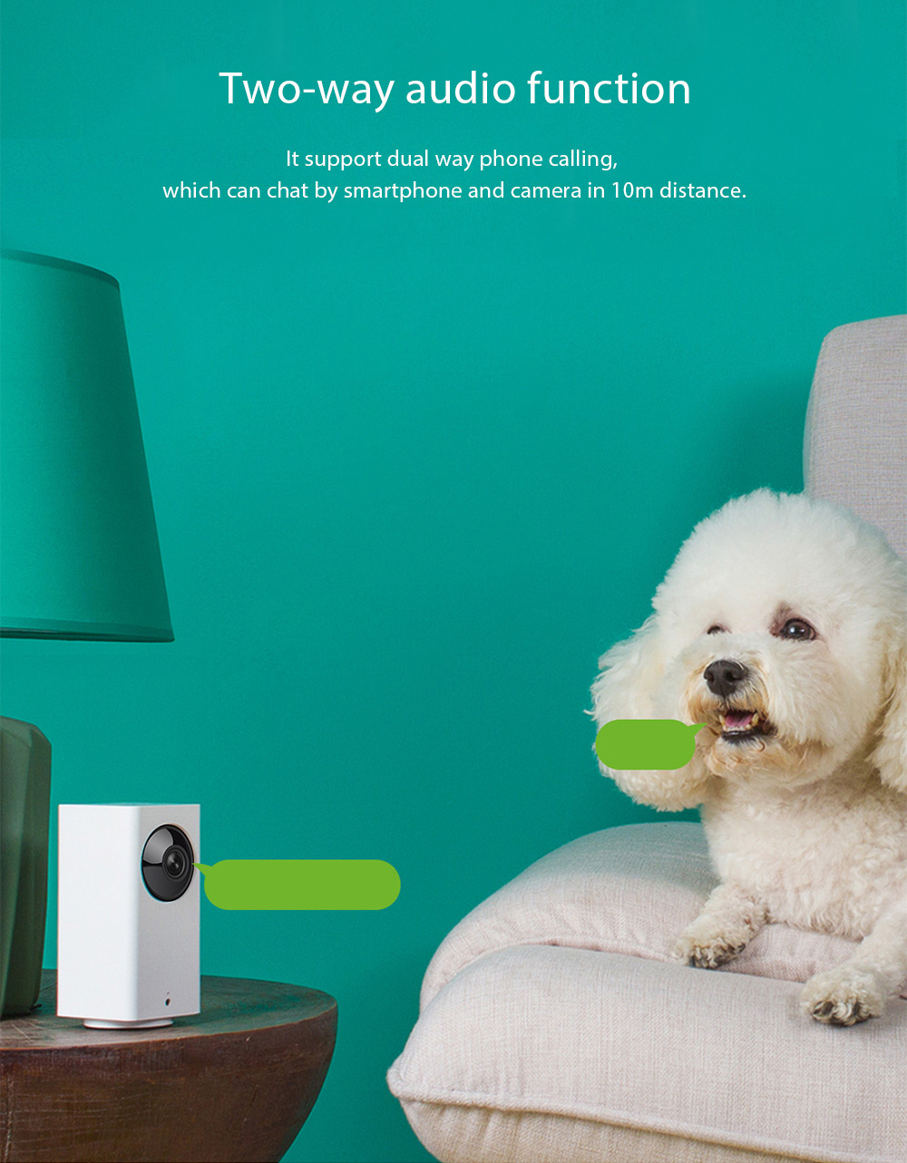 Original Xiaomi Dafang Smart 1080P WiFi IP Camera 1/2.7 inch CMOS Sensor 120 Degree FOV 8X Digital Zoom -White