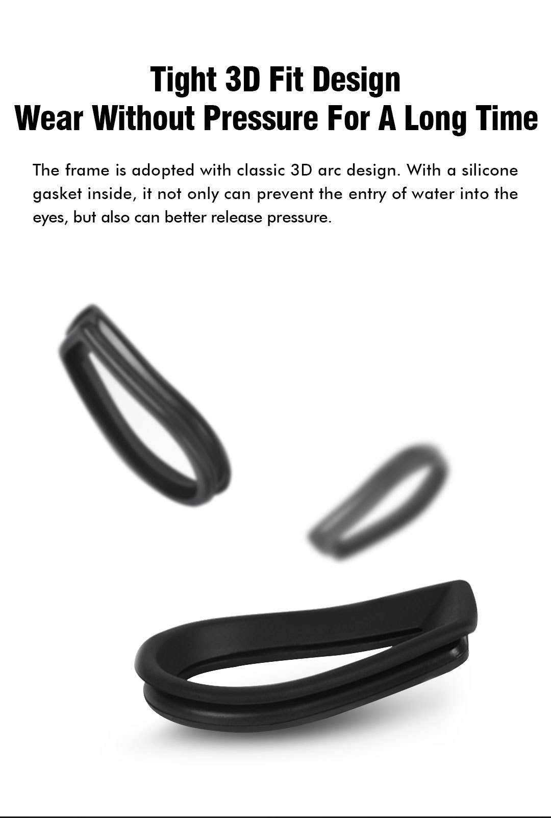 Xiaomi Mijia Turok Steinhardt TS YPC001-2020 Adult Swimming Goggles Ergonomic Anti-fog Coating Lens Waterproof Swim Wider Angle Safety Goggles - Black