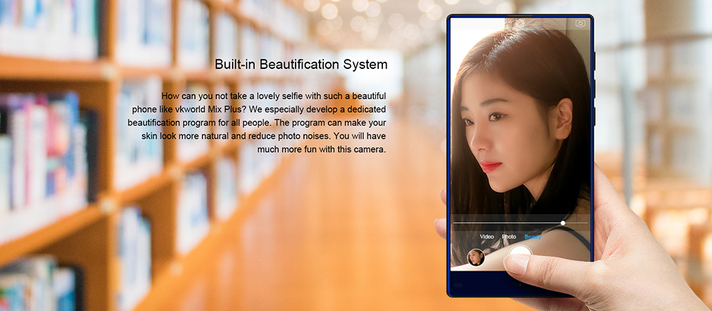 vkworld Mix Plus 5.5 Inch Smartphone Bezel-less Screen 3GB 32GB MT6737 Quad Core 13.0MP+8.0MP Cam Android 7.0 Touch ID AAC Speaker- Black