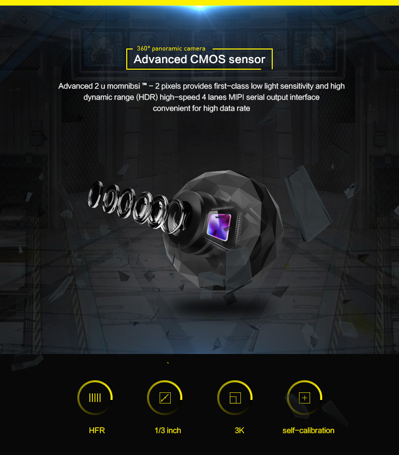 Virtoba CX-D6 3K 360 Degree FOV Panoramic Camera 1080P Mini Video Remote View Video Intercom Plug And Play For Android - Black