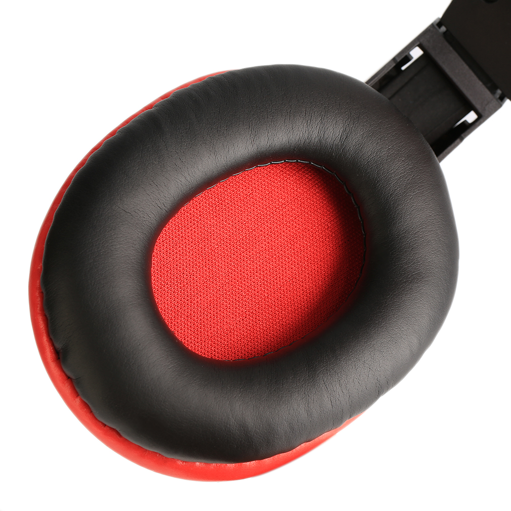 3.5mm Adjustable Gaming Headphones Stereo Noise-canceling Headset - Black & Red