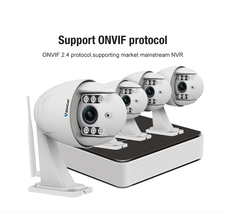 Vstarcam C34S-X4 1080P IP Camera 4X Optical Zoom Dual IR-CUT CMOS Motion Detection IP6 Waterproof Outdoor Camera -White