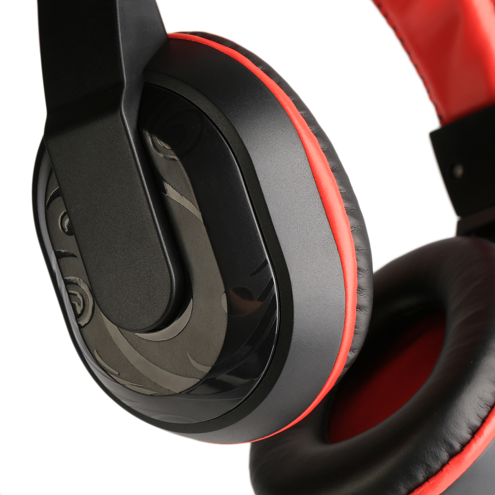 3.5mm Adjustable Gaming Headphones Stereo Noise-canceling Headset - Black & Red