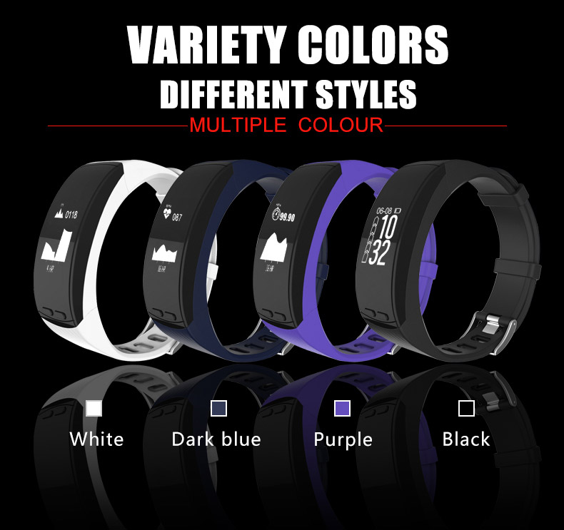 New P5 Sport Tracker With GPS Heart Rate Monitor Activity Tracker Fitness Bracelet For IOS/Android -Blue