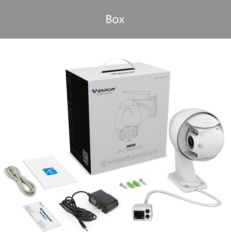 Vstarcam C34S-X4 1080P IP Camera 4X Optical Zoom Dual IR-CUT CMOS Motion Detection IP6 Waterproof Outdoor Camera -White
