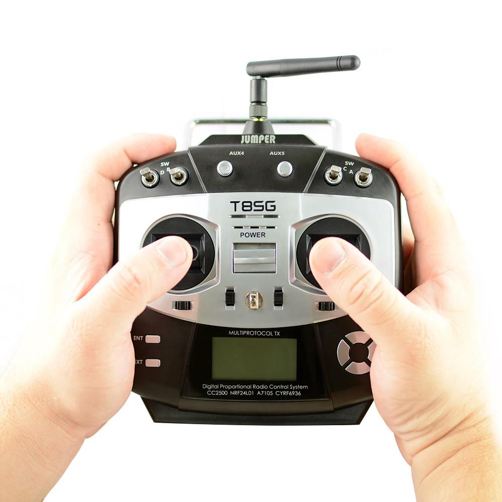 Jumper T8SG Multi-Protocal 2.4G 10CH Compact Remote Control for Frsky Futaba Flysky DSM2 Walkera Devo - Mode 1