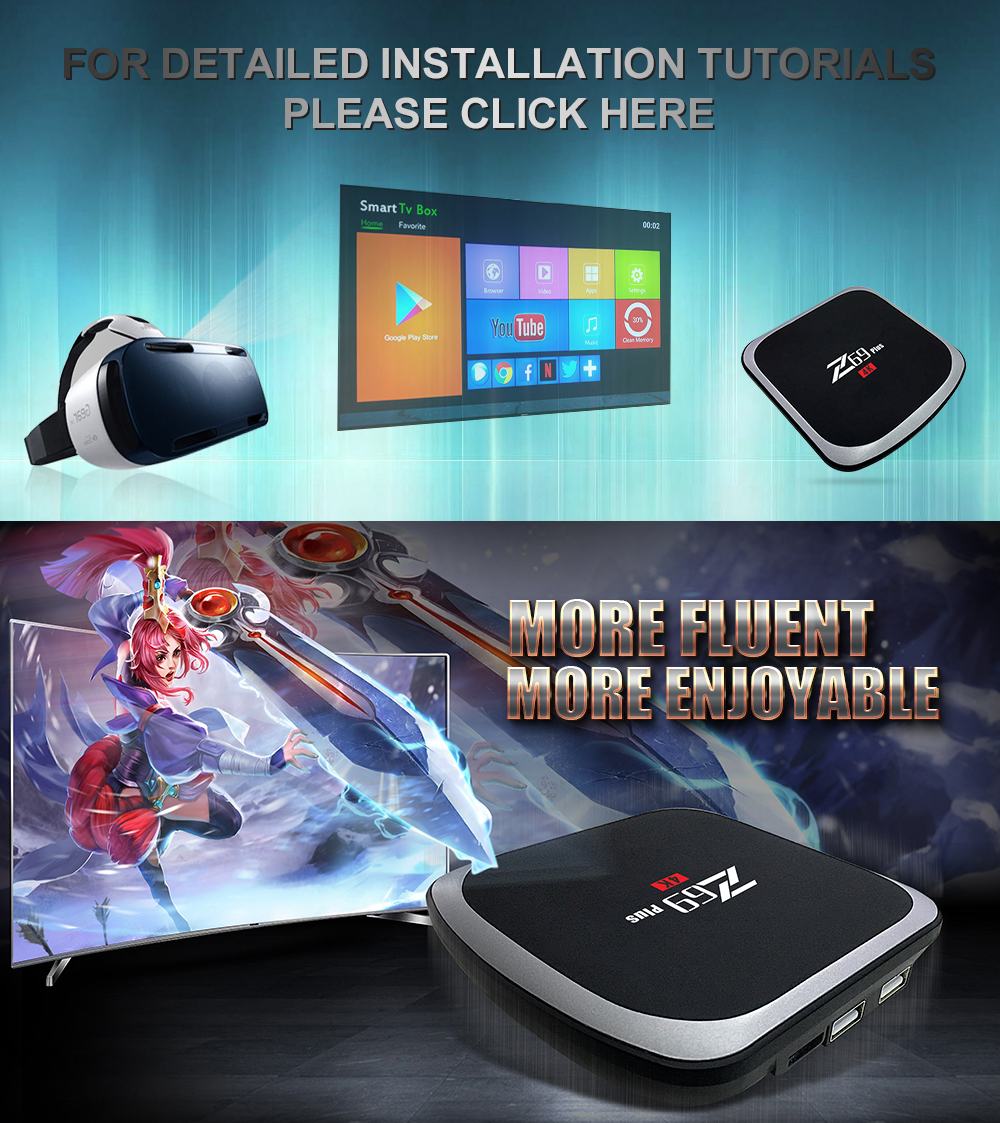 Z69 Plus Android 7.1.2 Amlogic S912 3GB/32GB KODI 17.3 4K TV BOX 802.11AC WIFI Gigabit LAN Bluetooth HDMI