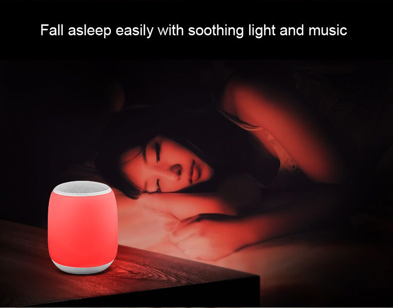 Q5 Portable Bluetooth Speaker Music Lamp Adjustable Atmosphere Led Lights - White