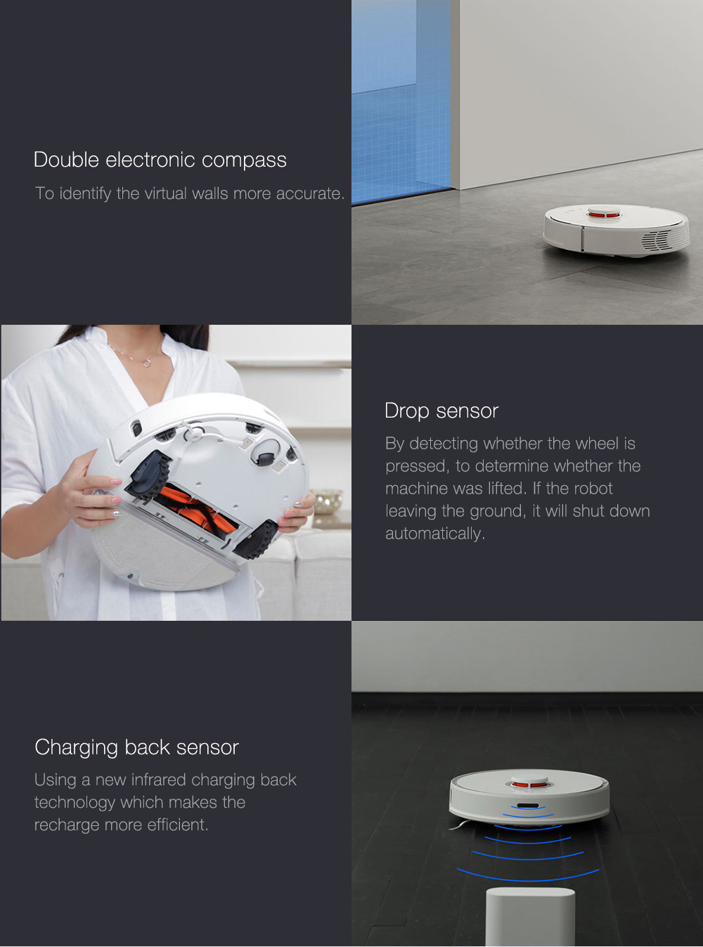 Xiaomi Mijia Roborock Vacuum Cleaner 2 in 1 Sweeping Mopping Function Automatic Area Cleaning App Control LDS Path Planning 5200mAh Battery 2000pa Suction Smart Vacuum Cleaner