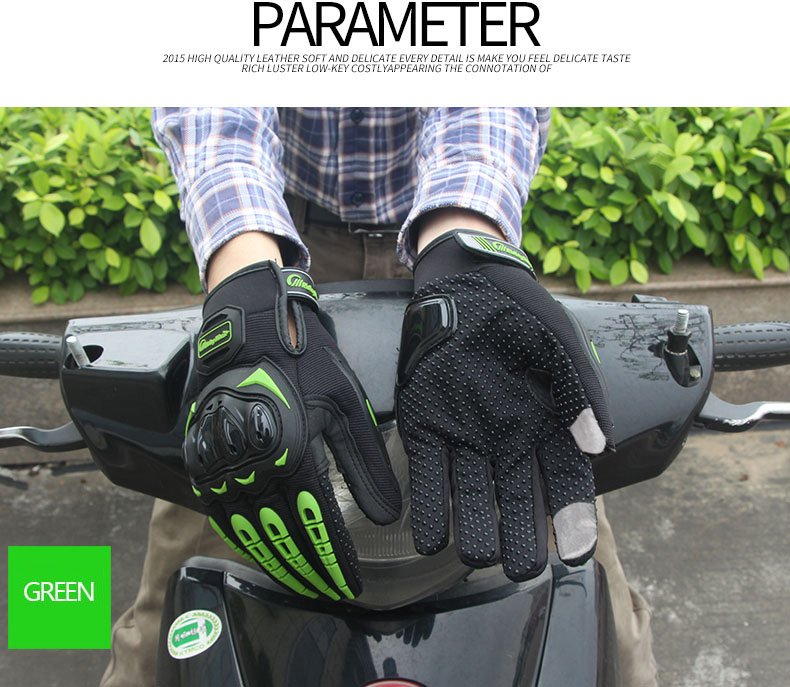Riding Tribe MCS-17 Long Finger Motorcycle Racing Gloves Anti-slip Touch Screen Gloves for Motorbike M/L/XL - Black