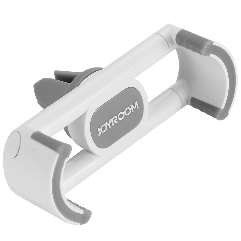 Joyroom JR-ZS110 Car Phone Holder Air Vent Mount Car Holder 360 Degree Rotation Support Mobile Car Stand - Gray + White