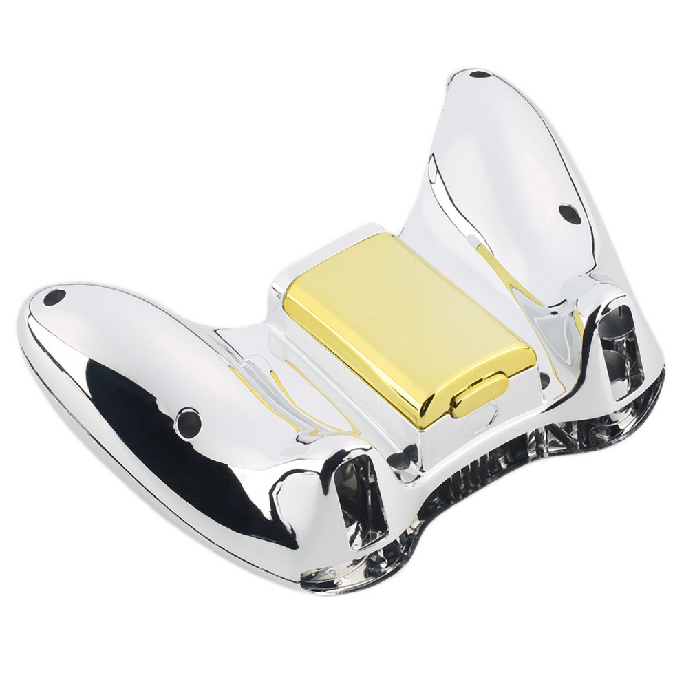 Chrome Silver modded Full Shell Gold Buttons for Xbox 360 Wireless Controller