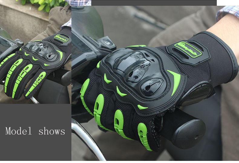Riding Tribe MCS-17 Long Finger Motorcycle Racing Gloves Anti-slip Touch Screen Gloves for Motorbike M/L/XL - Black