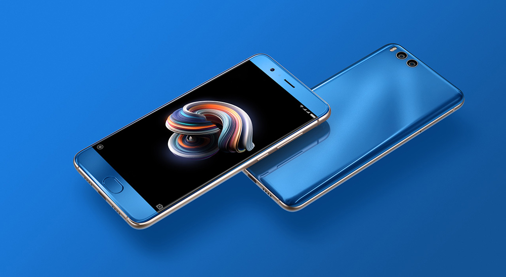 Xiaomi Mi Note 3 5.5 Inch 4G LTE Smartphone Dual 12.0MP Rear Cam + 16.0MP Front Cam 6GB 128GB Snapdragon 660 Android 7.1 NFC QC3.0 Four-sided Curved Glass Body - Black