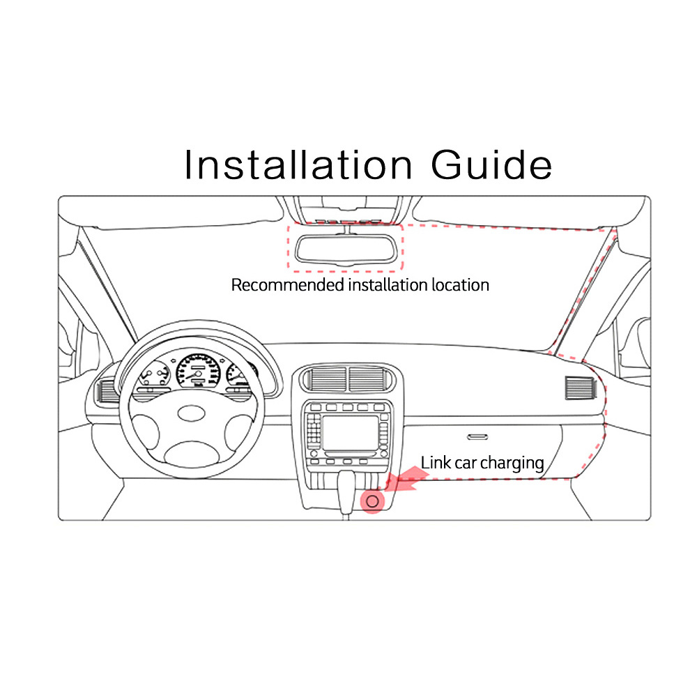 PAPAGO Gosafe 200 Novatek 96650 AR0330 2.0 Inches LCD Screen Car DVR 1080P 130 Degrees Angle Dash Cam Video Recorder Night Vision - Black