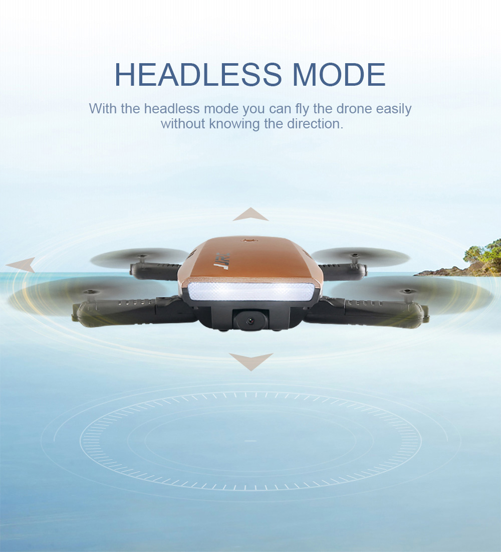 JJRC H47 ELFIE Plus 720P WIFI FPV Foldable Selfie Drone with Gravity Sensor Control Altitude Hold Mode RTF - Brown