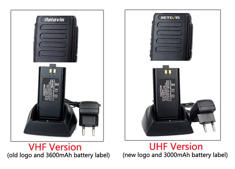 Retevis RT1 Walkie Talkie Rechargeable 10W VHF (UHF) 16CH 3000mAh Battery VOX Scan Scrambler 1750Hz Tone -Black