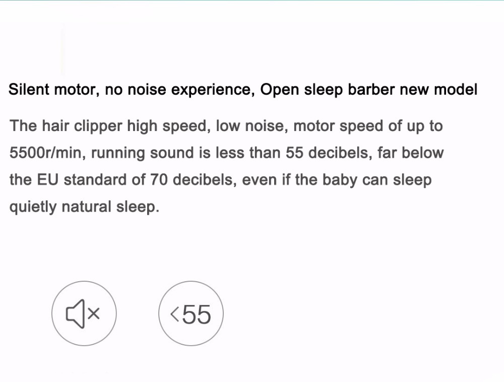 Xiaomi Yueli Electric Hair Clipper Safe Waterproof Silent Motor Rechageable Hair Cutter for Children -Orange