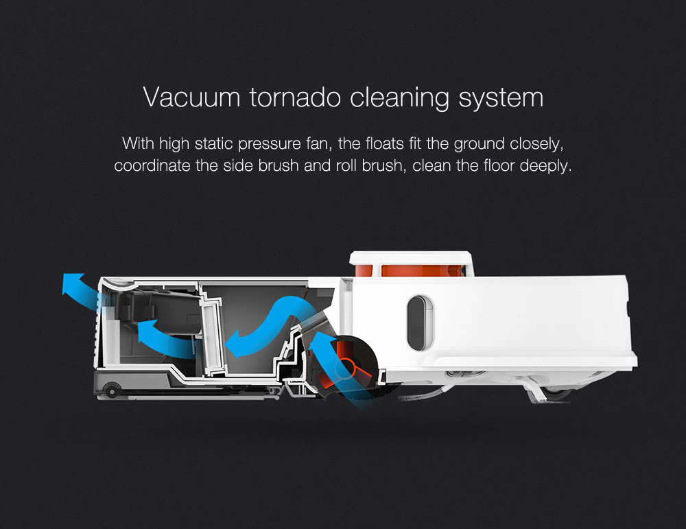 Xiaomi Mijia Roborock Vacuum Cleaner 2 in 1 Sweeping Mopping Function Automatic Area Cleaning App Control LDS Path Planning 5200mAh Battery 2000pa Suction Smart Vacuum Cleaner