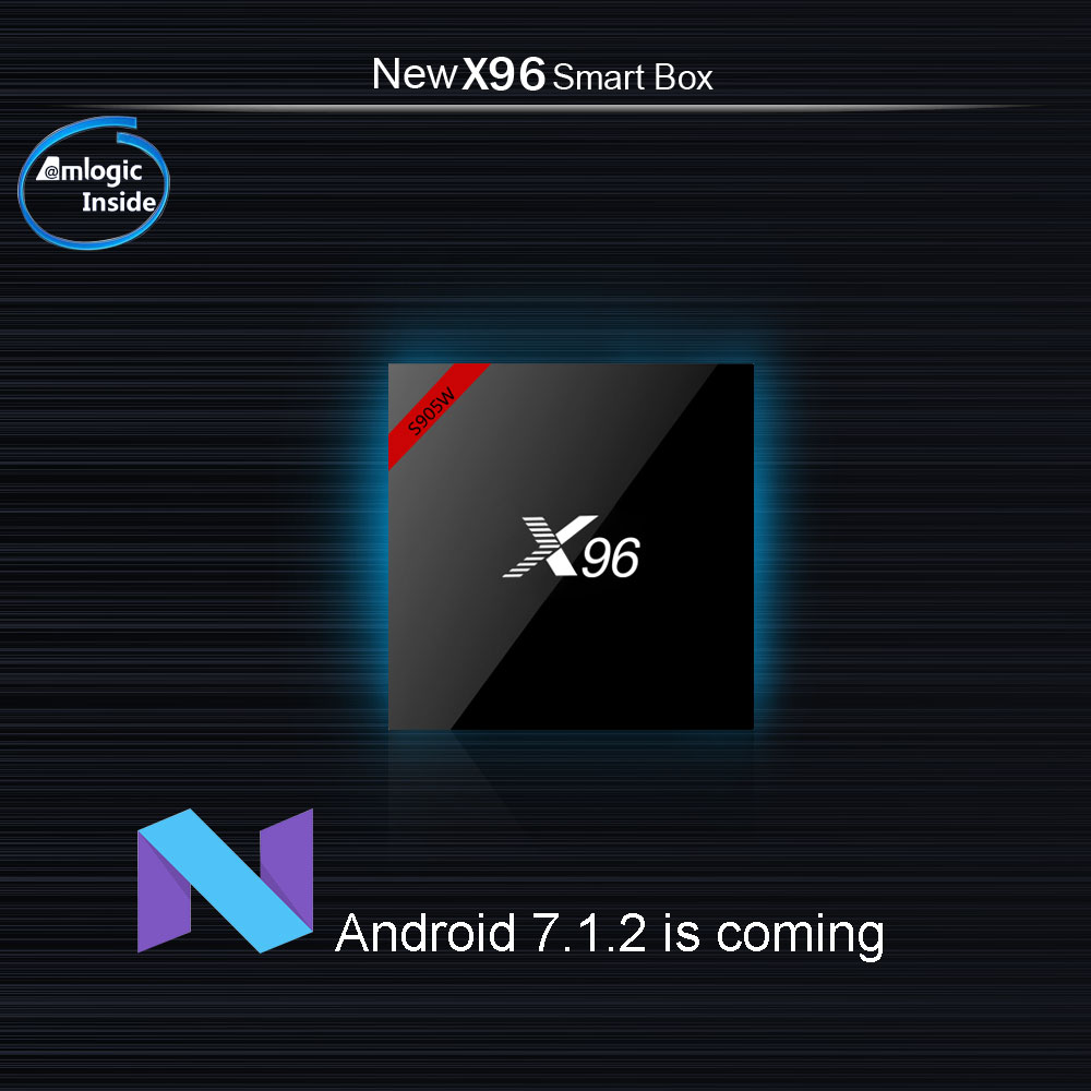 X96 Android 7.1.2 KODI 17.3 1GB/8GB Amlogic S905W TV BOX with IR Receiver WIFI LAN Bluetooth HDMI - Black