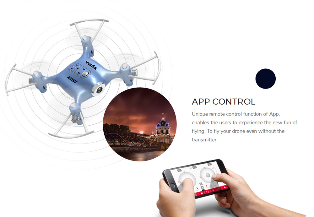 SYMA X21W WIFI FPV with HD Camera Altitude Hold Mode 4CH 6Aixs Gyro RC Quadcopter RTF - Blue