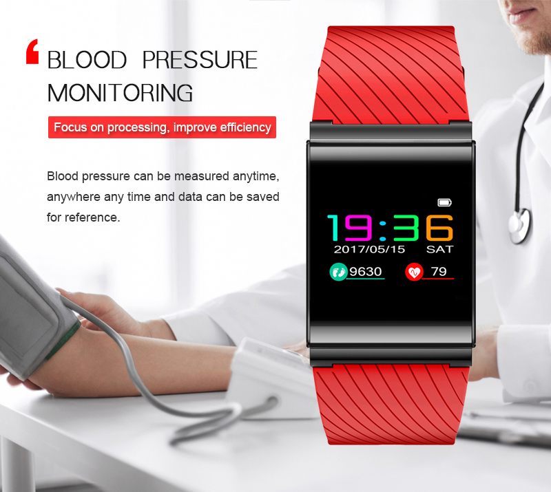 X9 Pro Smart Braclet 0.95" OLED Color Screen Heart Rate Monitor IP67 Water Resistance Blood Pressure Compatible with iOS Android - Black