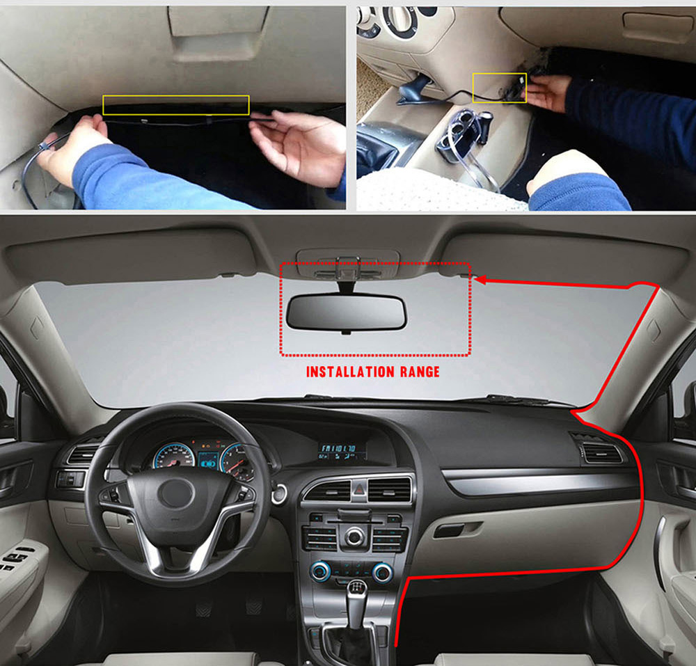 Blackview DAB205 Ambarella A12 OV4689 3.0 Inches LCD Car DVR 1440P 170 Degrees Angle Car Video Recorder G-sensor ADAS Car Dash Cam - Black
