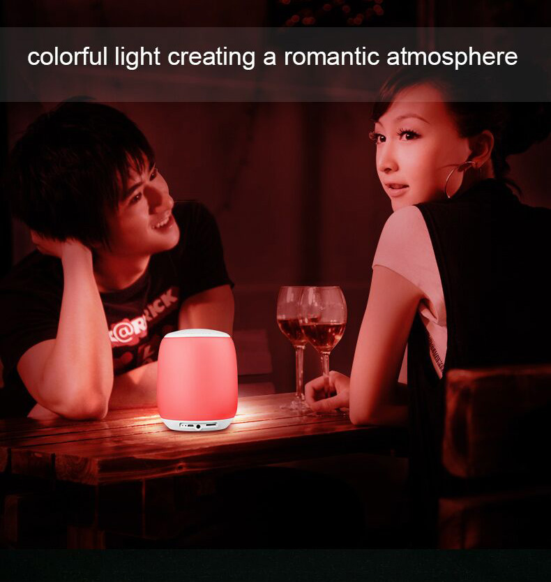 Q5 Portable Bluetooth Speaker Music Lamp Adjustable Atmosphere Led Lights - White