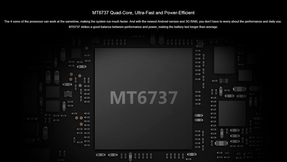 vkworld Mix Plus 5.5 Inch Smartphone Bezel-less Screen 3GB 32GB MT6737 Quad Core 13.0MP+8.0MP Cam Android 7.0 Touch ID AAC Speaker- Black