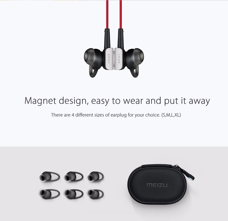 Meizu EP-51 Wireless Bluetooth Sport Earbuds with Mic - Blue