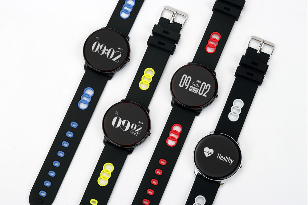 CF007 Smartwatch 0.96" OLED Display Bluetooth Fitness Tracker Heart Rate Monitor Push Notification Compatible with iOS Android - White