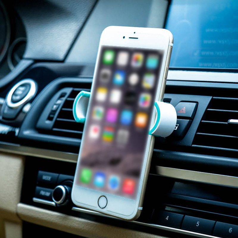 Joyroom JR-ZS110 Car Phone Holder Air Vent Mount Car Holder 360 Degree Rotation Support Mobile Car Stand - Gray + White