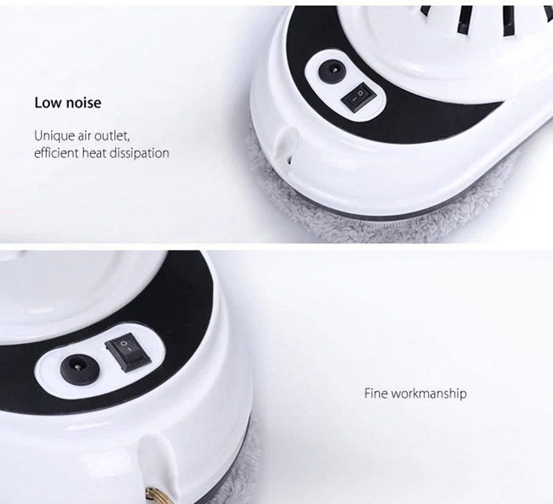 Cop Rose X4 Window Vacuum Cleaner Robot Anti-falling Vacuum Remote Control 650mAh Li-ion Battery -White/US Plug