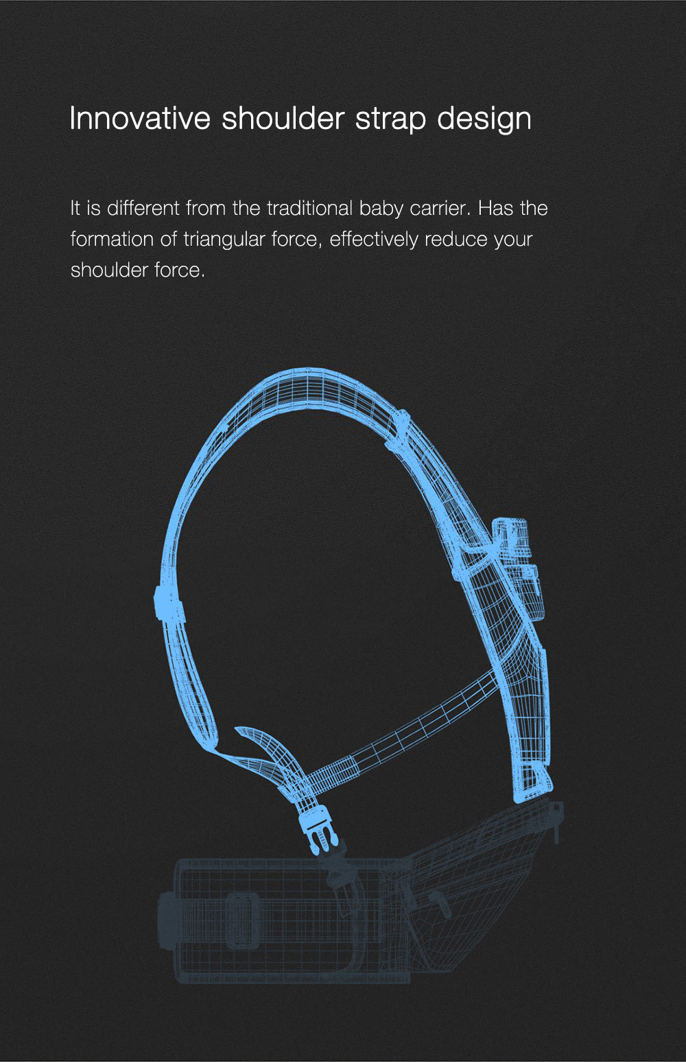 Xiaomi Mijia Xiaoyang Multi-functional Baby Carrier Hip Seat 360 Degree Ergonomic Spine Protection Backpack Kangaroo Rucksack -Blue
