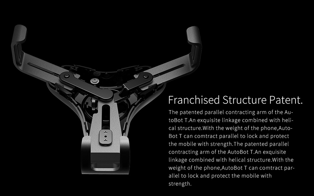 AutoBot T Shaped Universal Air Vent Mobile Phone Holder Automatic Support Car Phone Holder - Black